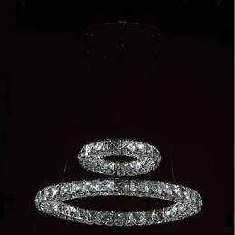 Lampadari di cristallo Luci a sospensione per interni Lampada da soffitto Apparecchi di illuminazione dimmerabili con telecomando