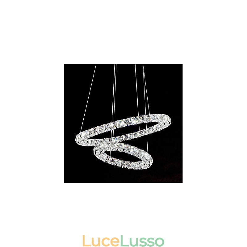 Lampadari di cristallo Luci a sospensione per interni Lampada da soffitto Apparecchi di illuminazione dimmerabili con telecomando