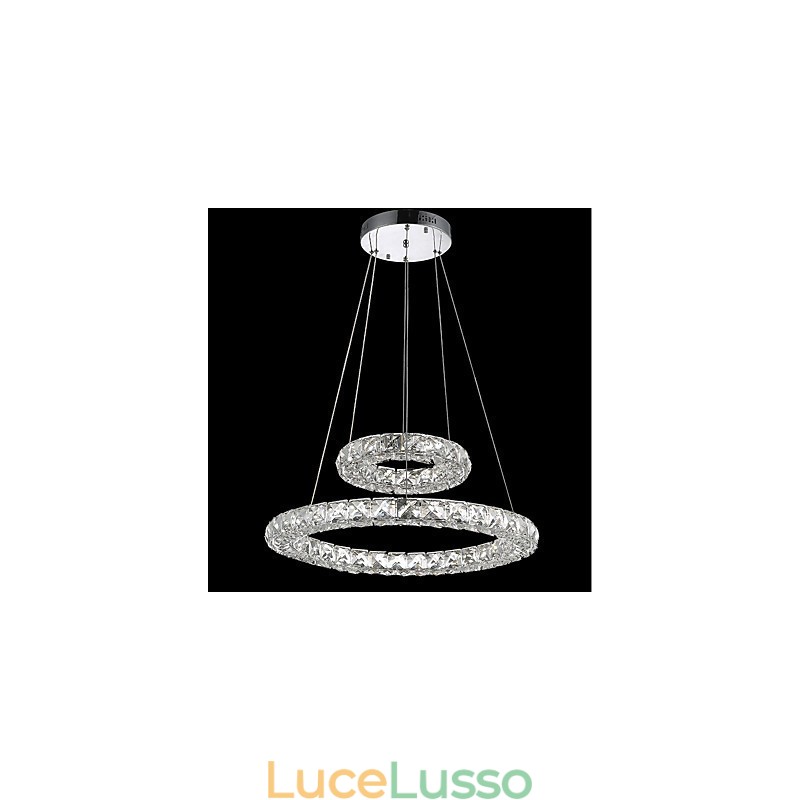 Lampadari di cristallo Luci a sospensione per interni Lampada da soffitto Apparecchi di illuminazione dimmerabili con telecomando