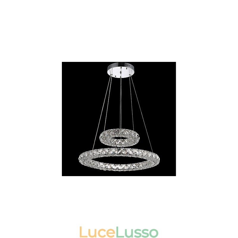 Lampadari di cristallo Luci a sospensione per interni Lampada da soffitto Apparecchi di illuminazione dimmerabili con telecomando