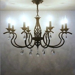 Lampadario di cristallo in stile europeo, luci da pranzo, semplici candele creative, lampade e lanterne, novità di illuminazione