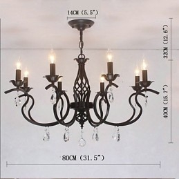 Lampadario di cristallo in stile europeo, luci da pranzo, semplici candele creative, lampade e lanterne, novità di illuminazione