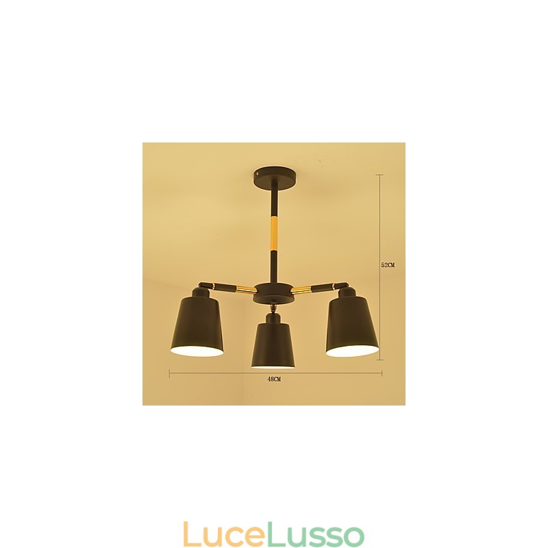 Lampada a sospensione tradizionale classica caratteristica della pittura per mini stile legno bambù