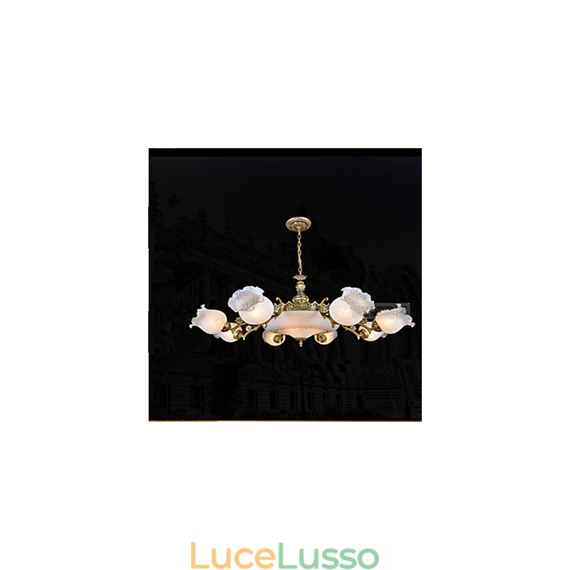 Lampadario Tradizionale Classico Vintage Retro Metallo