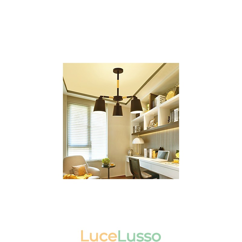 Lampada a sospensione tradizionale classica caratteristica della pittura per mini stile legno bambù