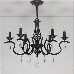 Lampadario di cristallo in stile europeo, luci da pranzo, semplici candele creative, lampade e lanterne, novità di illuminazione