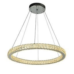 Lampada a sospensione a forma di anello dimmerabile, lampadario moderno, illuminazione interna con telecomando