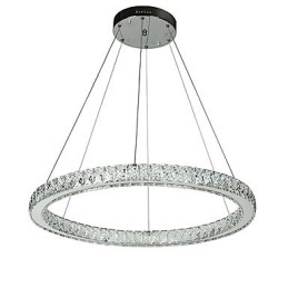 Lampada a sospensione a forma di anello dimmerabile, lampadario moderno, illuminazione interna con telecomando