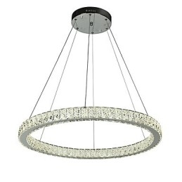 Lampada a sospensione a forma di anello dimmerabile, lampadario moderno, illuminazione interna con telecomando