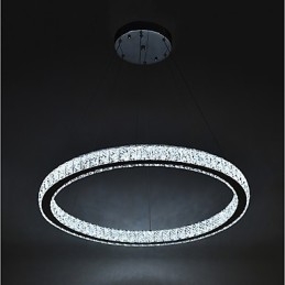 Lampada a sospensione a forma di anello dimmerabile, lampadario moderno, illuminazione interna con telecomando