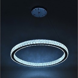 Lampada a sospensione a forma di anello dimmerabile, lampadario moderno, illuminazione interna con telecomando