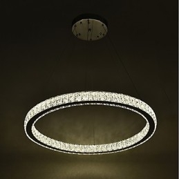 Lampada a sospensione a forma di anello dimmerabile, lampadario moderno, illuminazione interna con telecomando