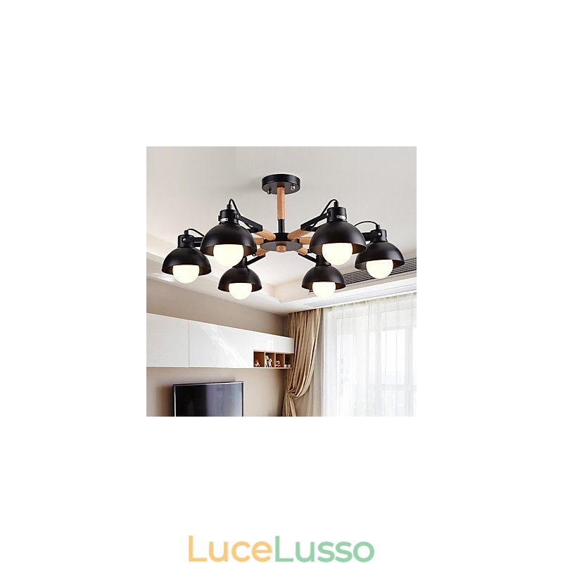 Tradizionale Classico Rustico Lodge Vintage Retro Pittura Caratteristica per Mini Stile Lampadario in Metallo
