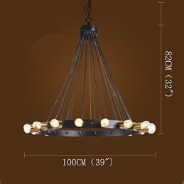 Lampadario creativo nordico Retro Industria Penthouse