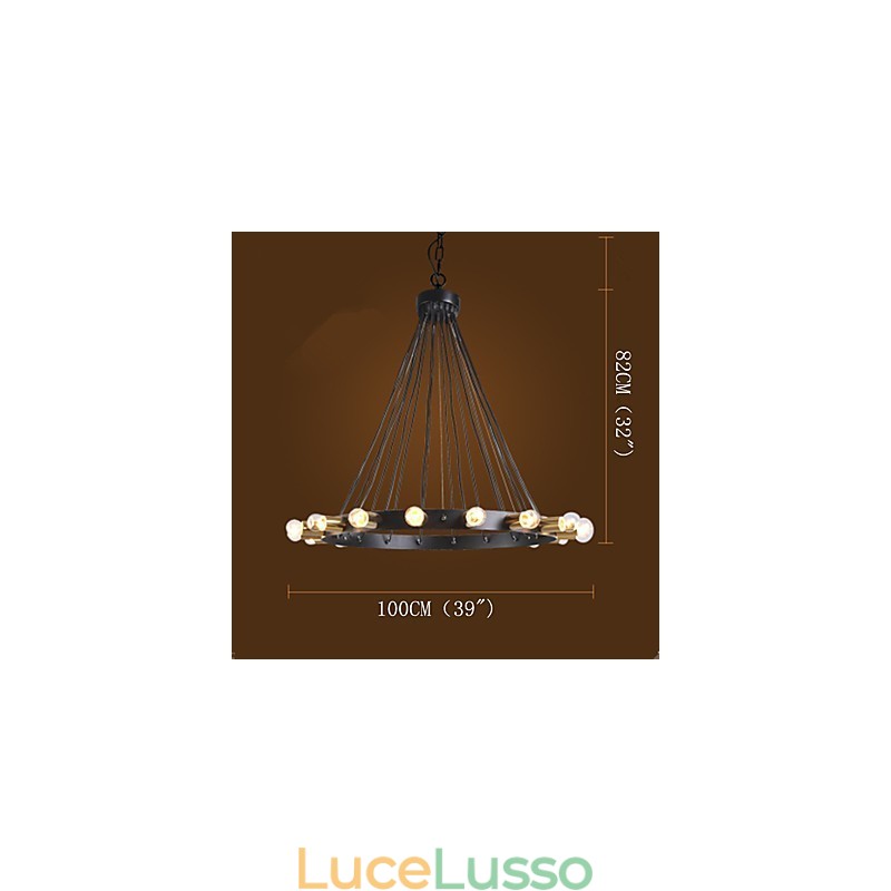 Lampadario creativo nordico Retro Industria Penthouse