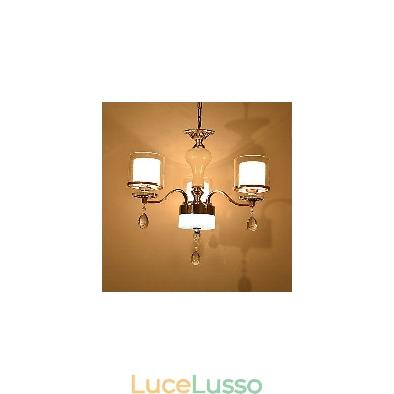 Caratteristica elettrolitica moderna e contemporanea per lampadario in metallo di cristallo