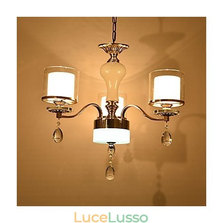Caratteristica elettrolitica moderna e contemporanea per lampadario in metallo di cristallo Caratteristica elettrolitica moderna e contemporanea per lampadario in metallo di cristallo