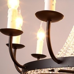 Lampadario a 8 luci moderno contemporaneo tradizionale classico rustico lodge vintage retrò lanterna tamburo paese isola globo ciotola