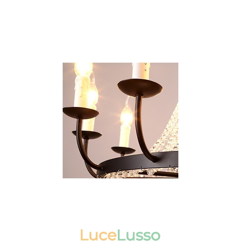 Lampadario a 8 luci moderno contemporaneo tradizionale classico rustico lodge vintage retrò lanterna tamburo paese isola globo ciotola