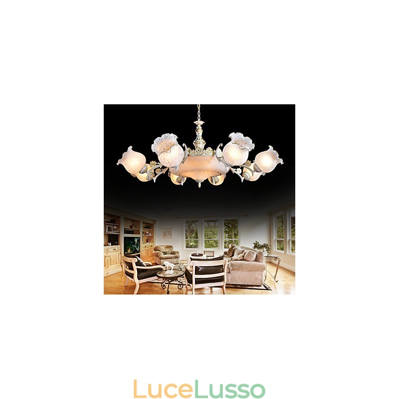 Lampadario Tradizionale Classico Vintage Retro Metallo