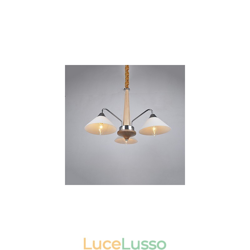 Moderno contemporaneo country elettroplaccato caratteristica per lampadario in legno e bambù