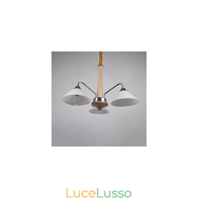 Moderno contemporaneo country elettroplaccato caratteristica per lampadario in legno e bambù