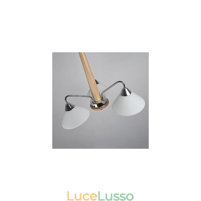 Moderno contemporaneo country elettroplaccato caratteristica per lampadario in legno e bambù
