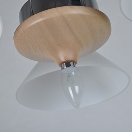 Moderno contemporaneo country elettroplaccato caratteristica per lampadario in legno e bambù