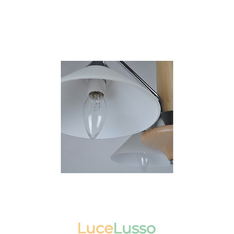 Moderno contemporaneo country elettroplaccato caratteristica per lampadario in legno e bambù