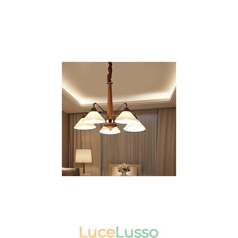 Lampadario moderno contemporaneo a 5 luci per