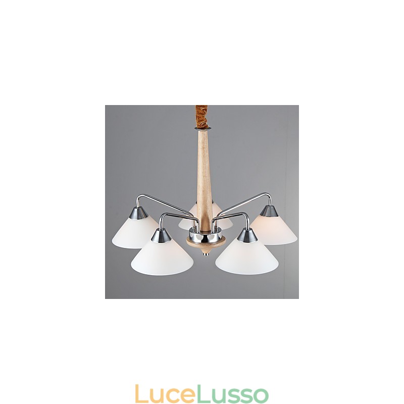 Lampadario moderno contemporaneo a 5 luci per