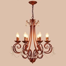 Lampadario a 8 luci moderno contemporaneo tradizionale lodge vintage retrò country dipinto caratteristica per cristallo metallo