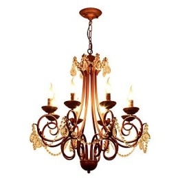 Lampadario a 8 luci moderno contemporaneo tradizionale lodge vintage retrò country dipinto caratteristica per cristallo metallo