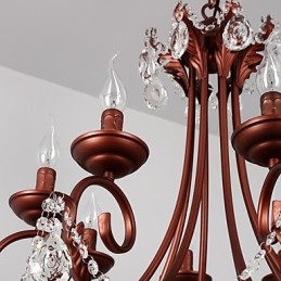 Lampadario a 8 luci moderno contemporaneo tradizionale lodge vintage retrò country dipinto caratteristica per cristallo metallo