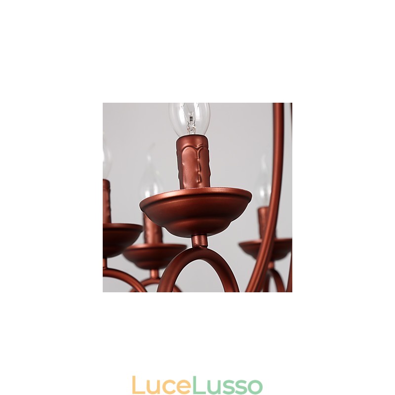 Lampadario a 8 luci moderno contemporaneo tradizionale lodge vintage retrò country dipinto caratteristica per cristallo metallo