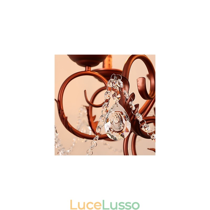 Lampadario a 8 luci moderno contemporaneo tradizionale lodge vintage retrò country dipinto caratteristica per cristallo metallo