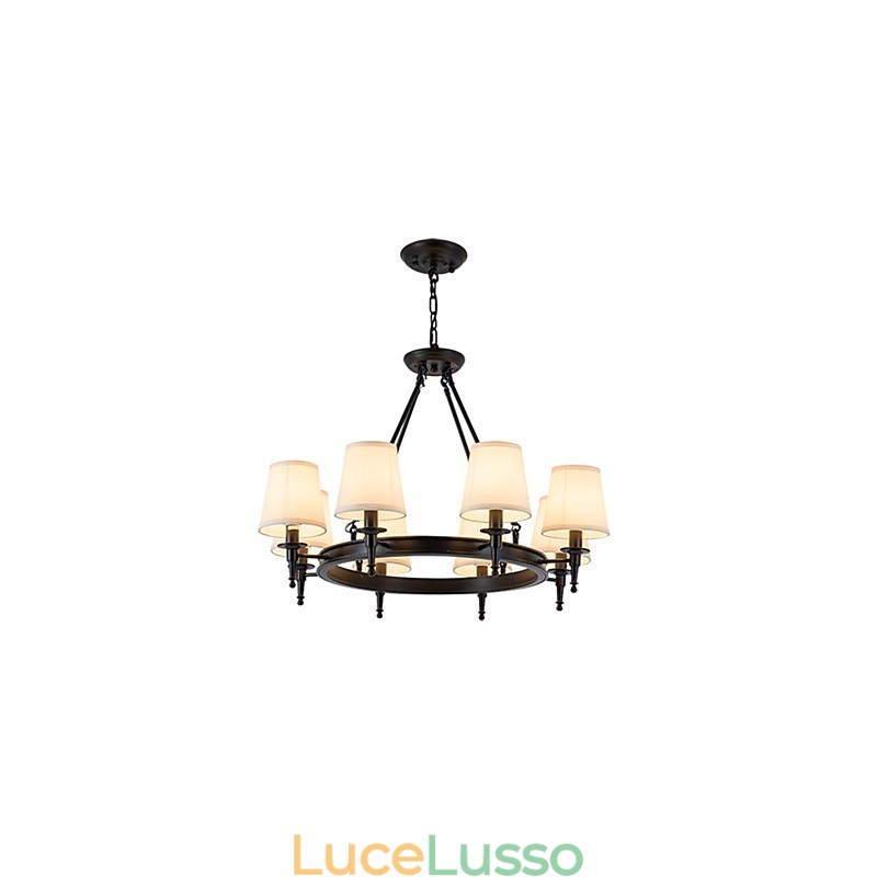 Lampadario a 8 luci a filo, una luce, due stili, moderno, contemporaneo, tradizionale, classico, rustico, dipinto