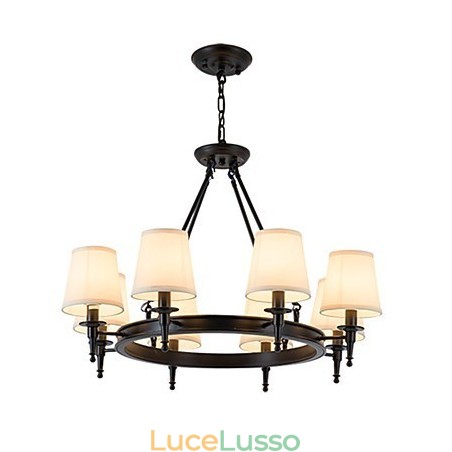 Lampadario a 8 luci a filo, una luce, due stili, moderno, contemporaneo, tradizionale, classico, rustico, dipinto Lampadario a 8 luci a filo, una luce, due stili, moderno, contemporaneo, tradizionale, classico, rustico, dipinto