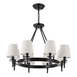 Lampadario a 8 luci a filo, una luce, due stili, moderno, contemporaneo, tradizionale, classico, rustico, dipinto