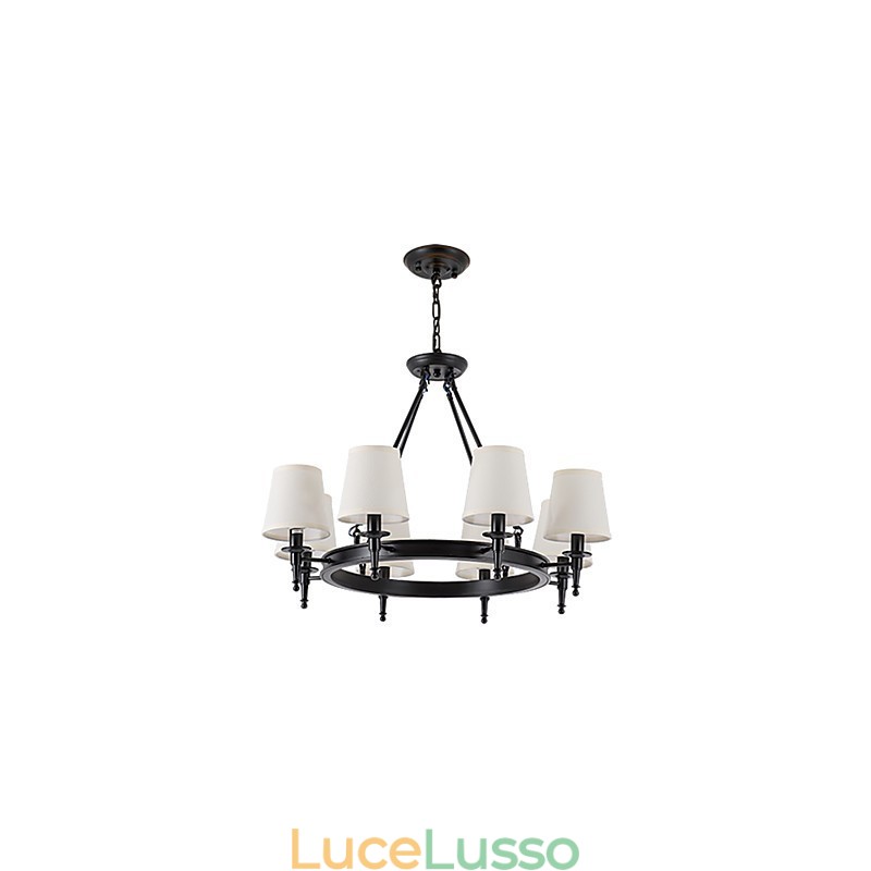 Lampadario a 8 luci a filo, una luce, due stili, moderno, contemporaneo, tradizionale, classico, rustico, dipinto