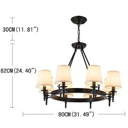 Lampadario a 8 luci a filo, una luce, due stili, moderno, contemporaneo, tradizionale, classico, rustico, dipinto