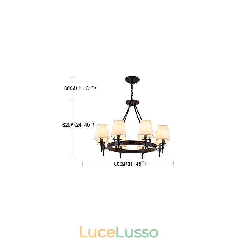 Lampadario a 8 luci a filo, una luce, due stili, moderno, contemporaneo, tradizionale, classico, rustico, dipinto