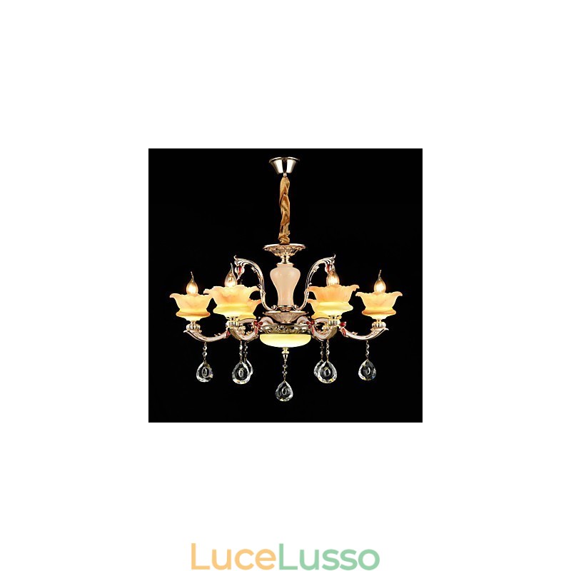Moderno Contemporaneo Tradizionale Classico Lega di Zinco Caratteristica per Cristallo Mini Stile Lampadario in Metallo