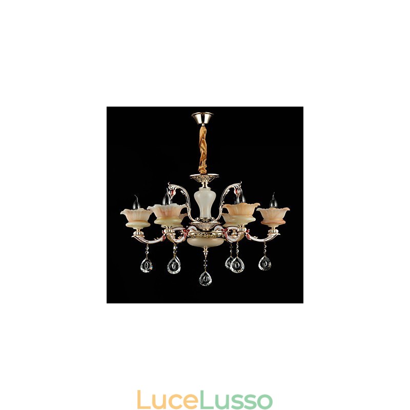 Moderno Contemporaneo Tradizionale Classico Lega di Zinco Caratteristica per Cristallo Mini Stile Lampadario in Metallo