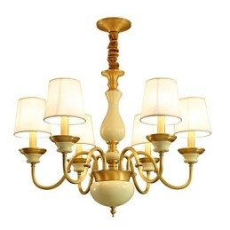 Lampadario tutto in rame Lampadario decorativo in giada D