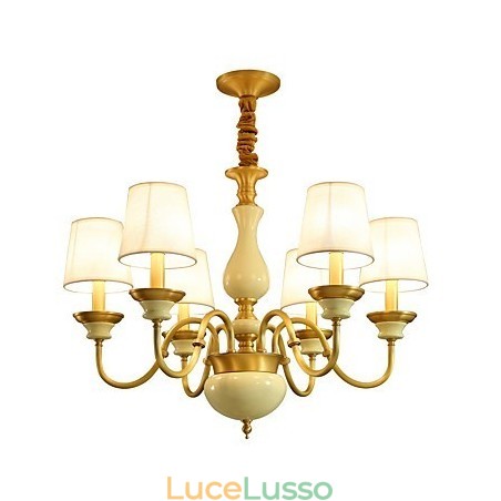 Lampadario tutto in rame Lampadario decorativo in giada D Lampadario tutto in rame Lampadario decorativo in giada D