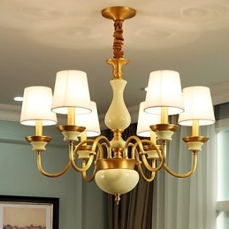 Lampadario tutto in rame Lampadario decorativo in giada D