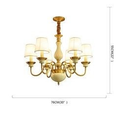 Lampadario tutto in rame Lampadario decorativo in giada D