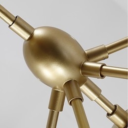 Lampada a sospensione in metallo e vetro in stile europeo moderno a quindici luci, lampadario industriale decorativo per foyer