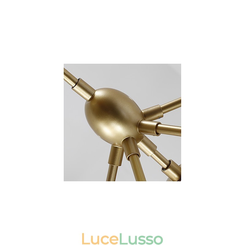 Lampada a sospensione in metallo e vetro in stile europeo moderno a dieci luci, lampadario industriale per decorare l'atrio